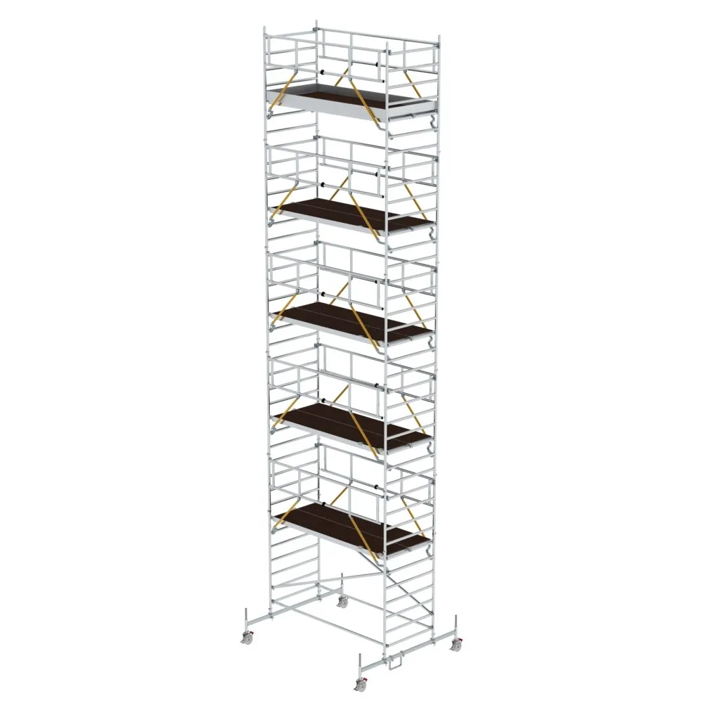 MUNK - Rollgerüst SG 1,35 x 3,0 m mit Fahrbalken et Doppel-Plattform Plattformhöhe 10,5