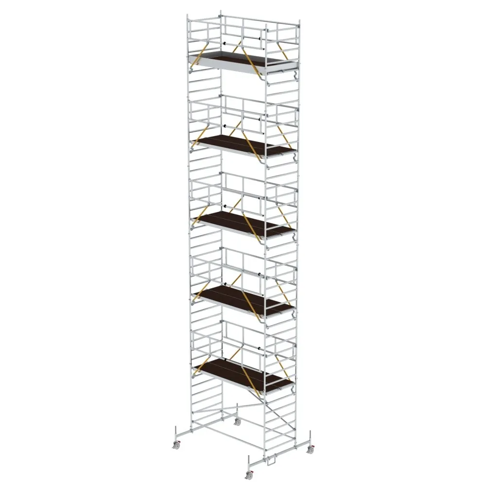 MUNK - Rollgerüst SG 1,35 x 3,0 m mit Fahrbalken et Doppel-Plattform Plattformhöhe 11,6