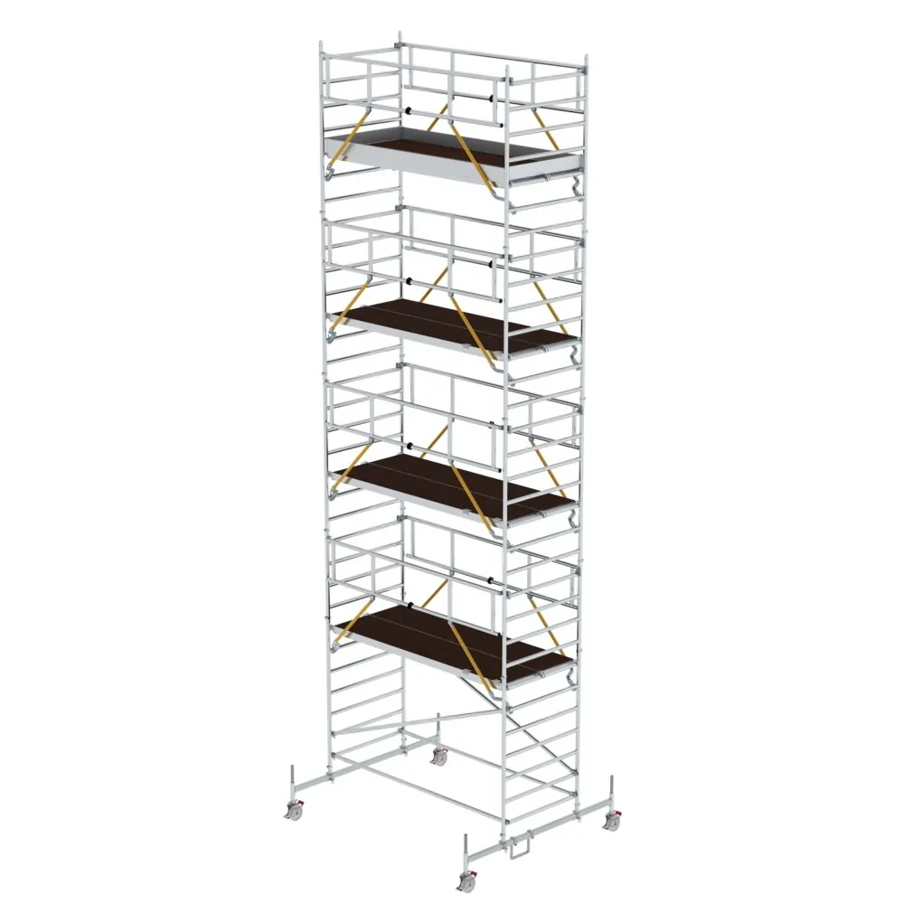 MUNK - Rollgerüst SG 1,35 x 3,0 m mit Fahrbalken et Doppel-Plattform Plattformhöhe 8,58