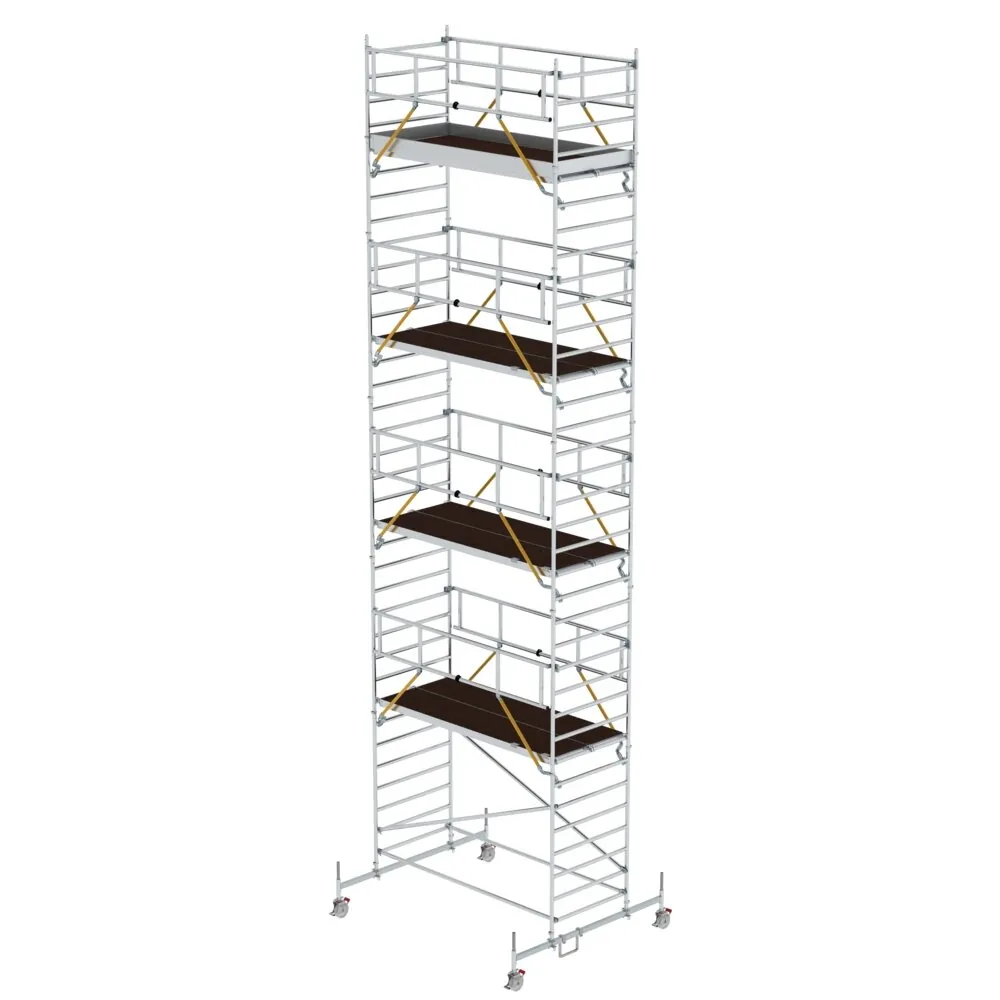 MUNK - Rollgerüst SG 1,35 x 3,0 m mit Fahrbalken et Doppel-Plattform Plattformhöhe 9,70