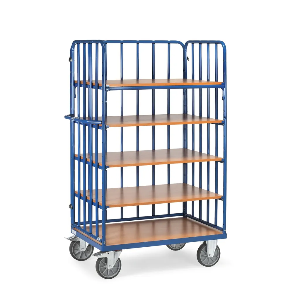 fetra® - Etagenwagen 8351-1 mit Streben, 5 Ebenen, Tragkraft 600kg