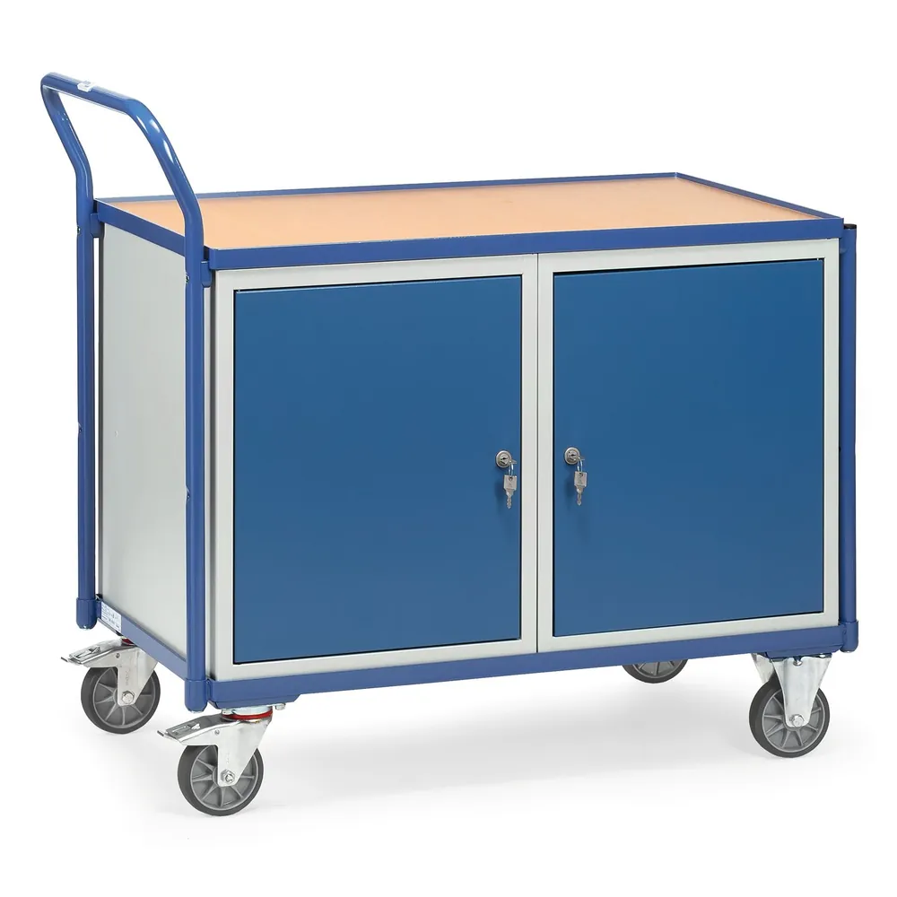 fetra® - Tischwagen 2633, 1 Ebene, 1 Flügeltür, Tragkraft 300kg