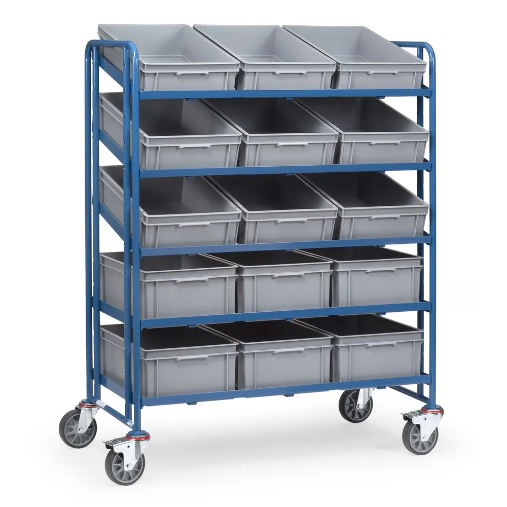 fetra® - Eurokastenwagen 1398, mit 15 Kästen, Tragkraft 300kg