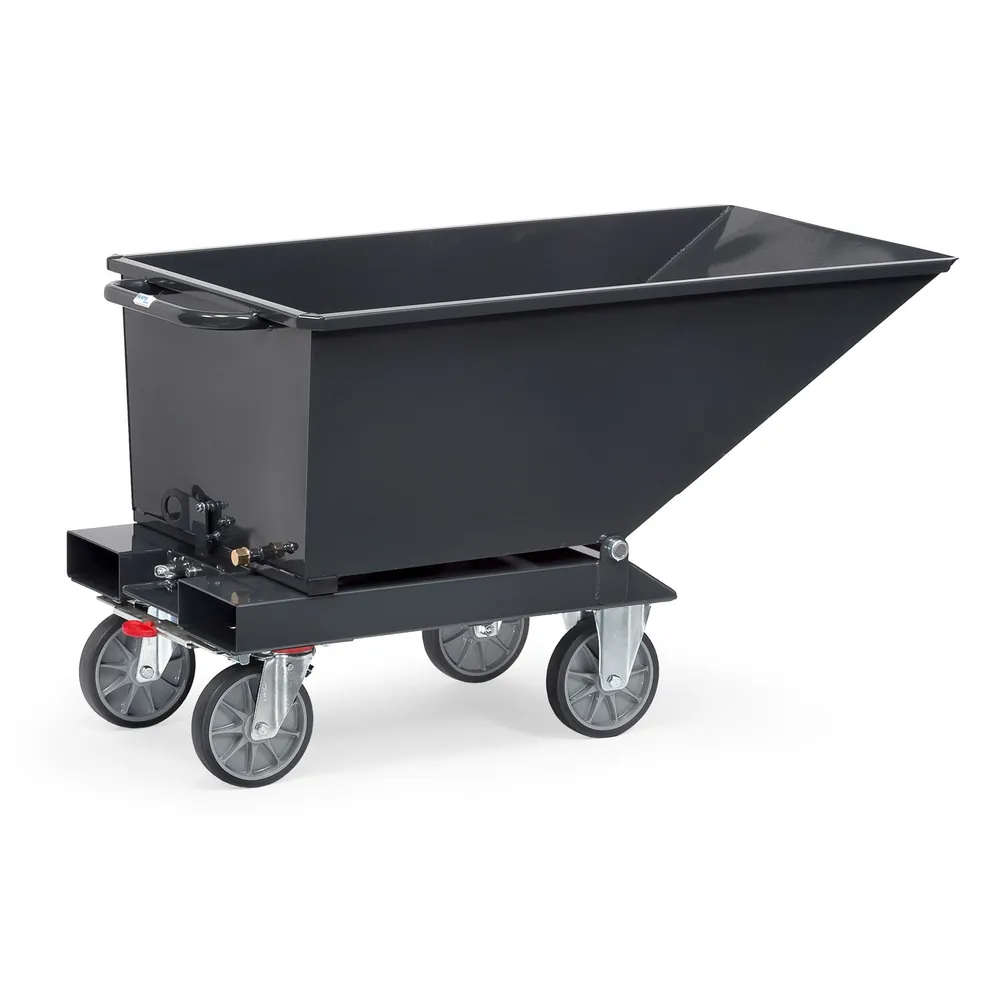 fetra® - Muldenkipper 4701, Anthrazitgrau mit Ablasshahn, 250 Liter, Tragkraft 750kg