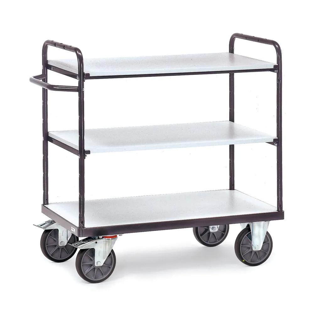 fetra® - ESD-Etagenwagen 9101, 3 Ebenen, Tragkraft 600kg