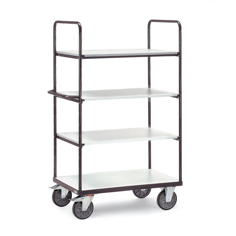 fetra® - ESD-Etagenwagen 9301, 4 Ebenen, Tragkraft 600kg