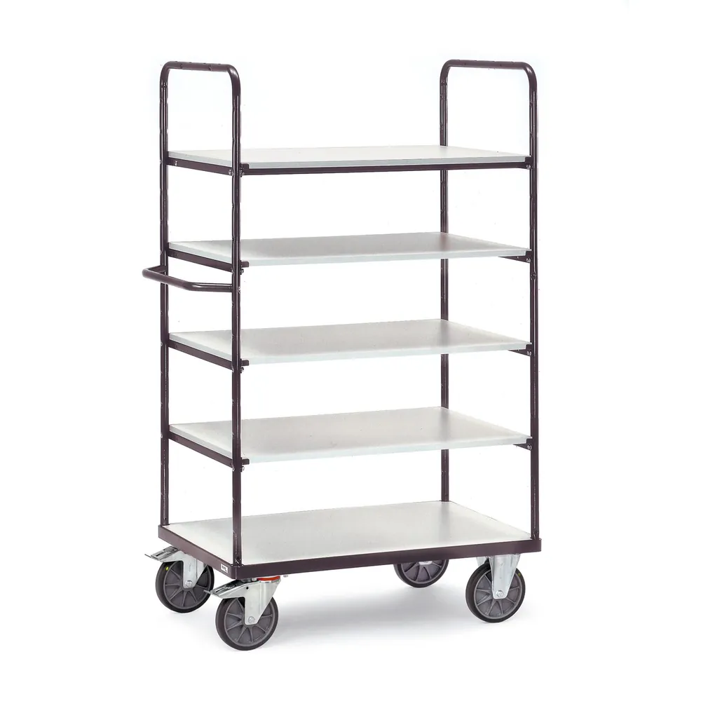 fetra® - ESD-Etagenwagen 9343, 5 Ebenen, Tragkraft 600kg