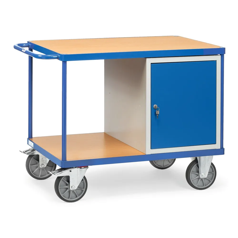 fetra® - Werkstattwagen 2432, 2 Ebenen, Flügeltür, Tragkraft 600kg