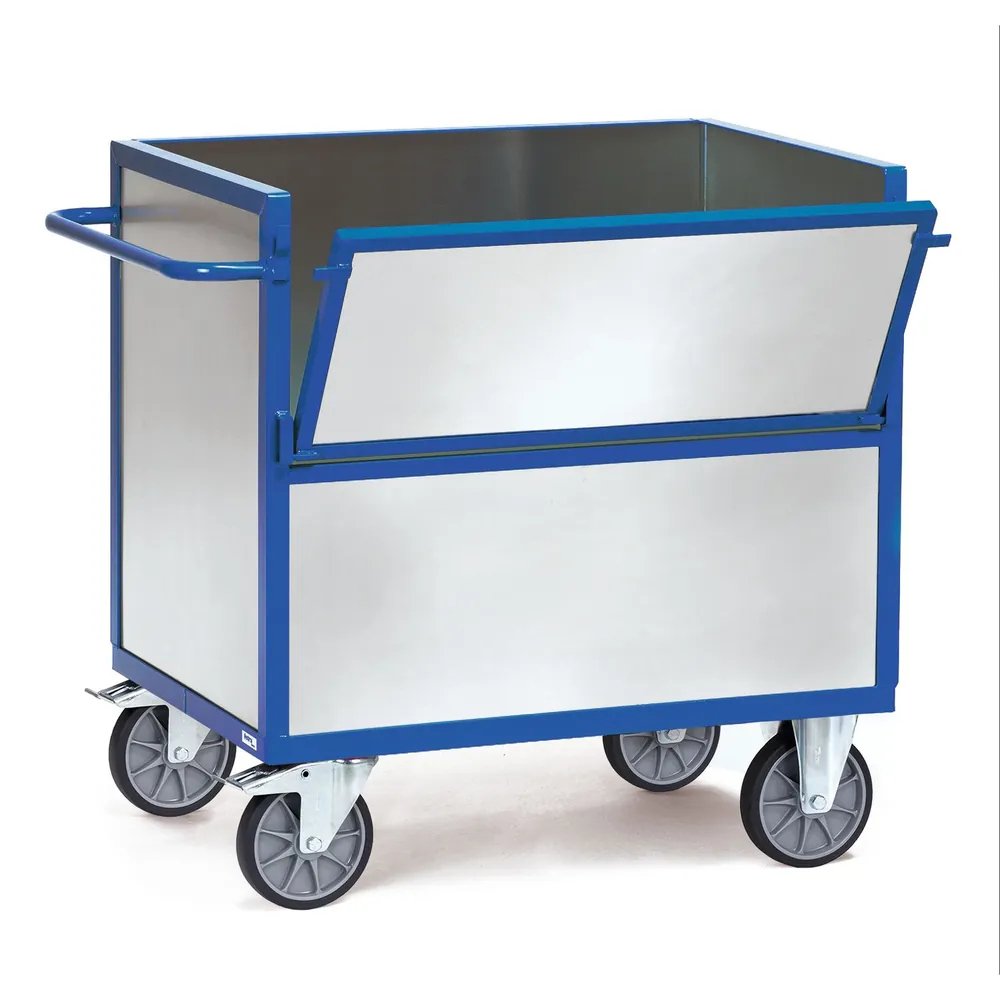 fetra® - Blechkastenwagen 2822, ohne Deckel, TPE-Reifen, Tragkraft 600kg