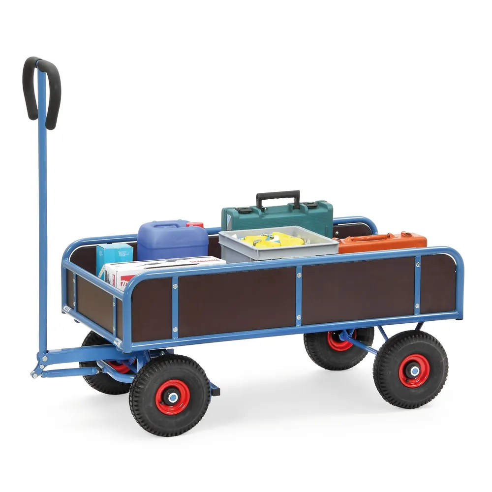 fetra® - Handwagen 4122, 4 Räder mit Luftreifen, Tragkraft 500kg