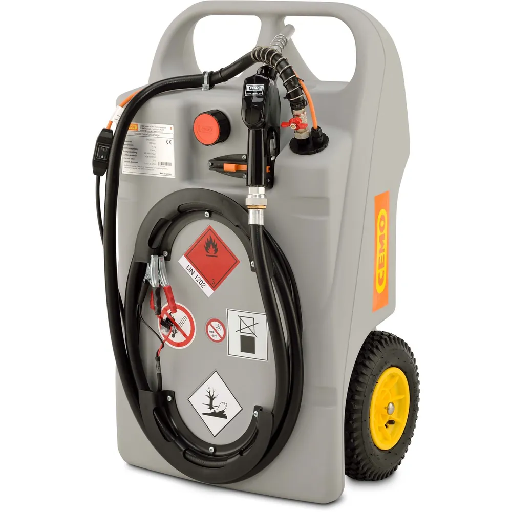 CEMO - Dieseltrolley 100 l mit 12V E-Pumpe SP30 und AZV