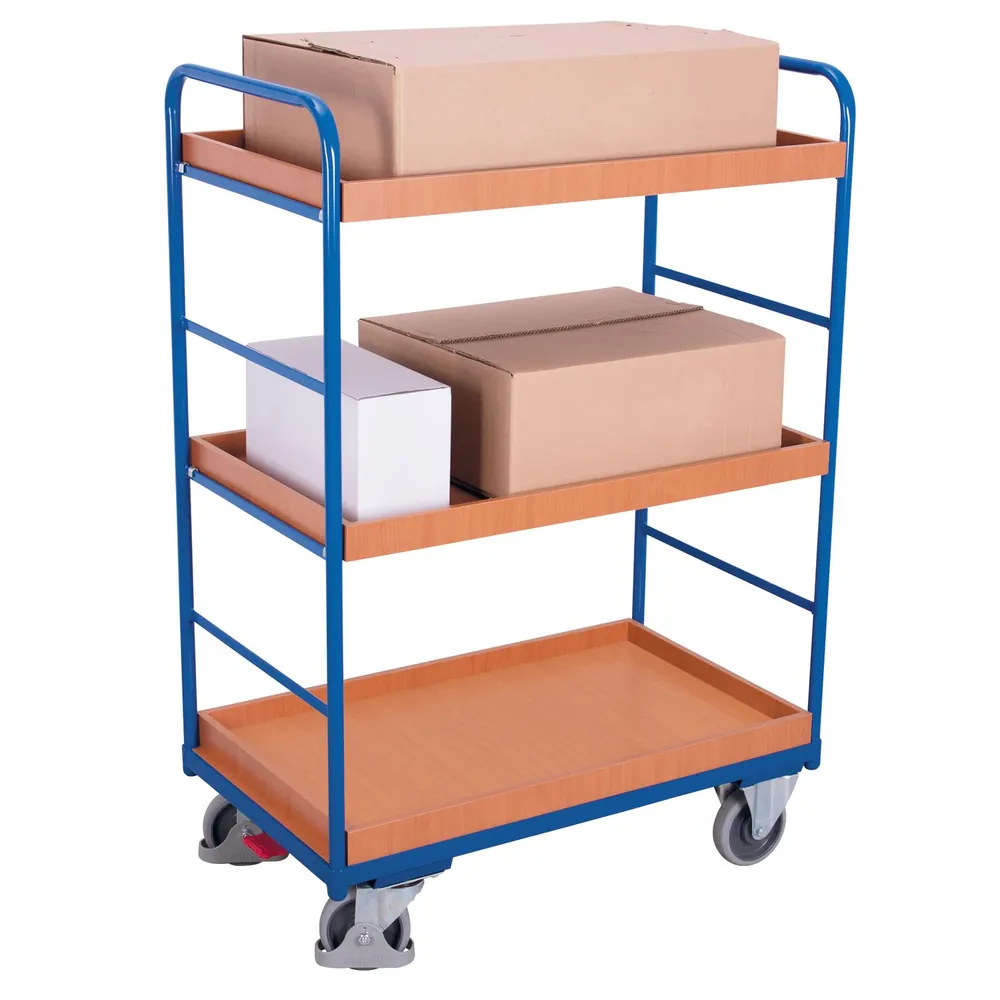 VARIOfit - Etagenwagen 250 kg 2 Wand 815 x 455mm 3 Kästen Hover Image