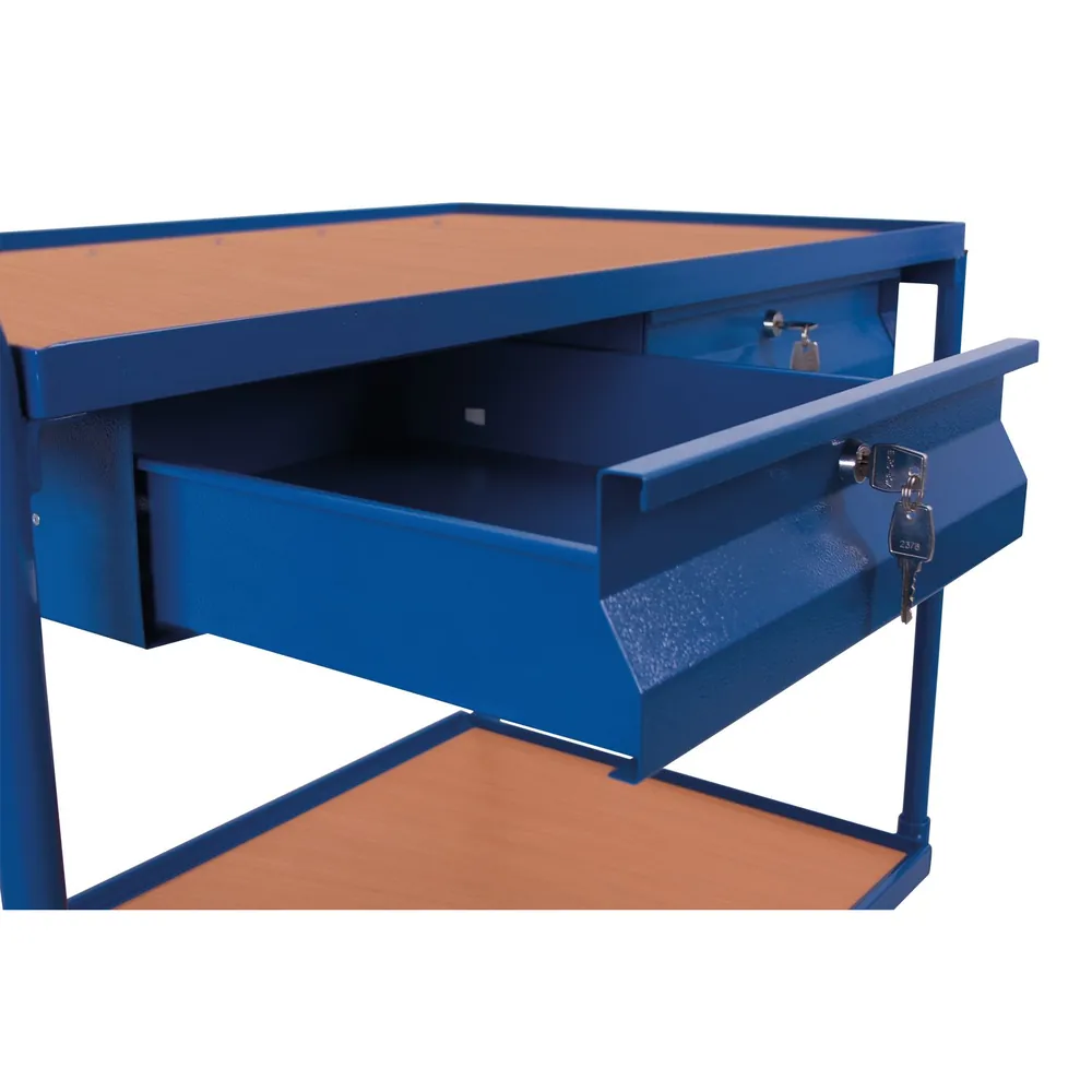 VARIOfit - Tischwagen 985 x 590mm, 2 Schubladen, Griff waagerecht Hover Image
