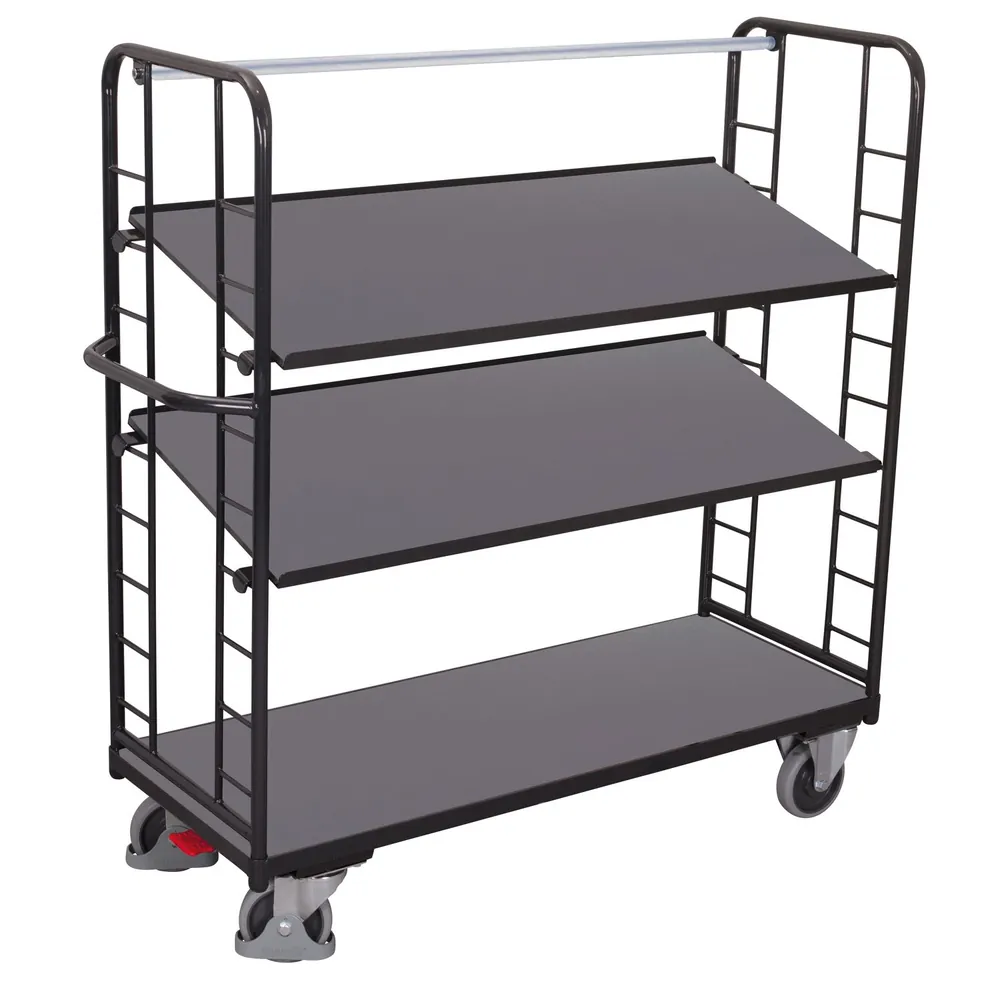 VARIOfit - Etagenwagen mit 3 Holzböden sw-640.201/AG