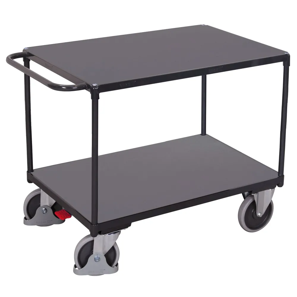 VARIOfit - Schwerer Tischwagen mit 2 Ladeflächen sw-800.500/AG