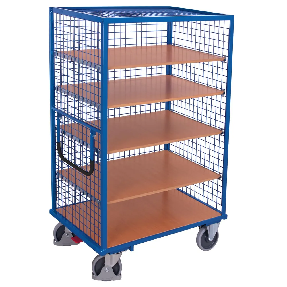 VARIOfit - Etagenwagen 500kg Drahtgitter fest verschweißt Ladefläche 1230 x 755mm 5 Böden