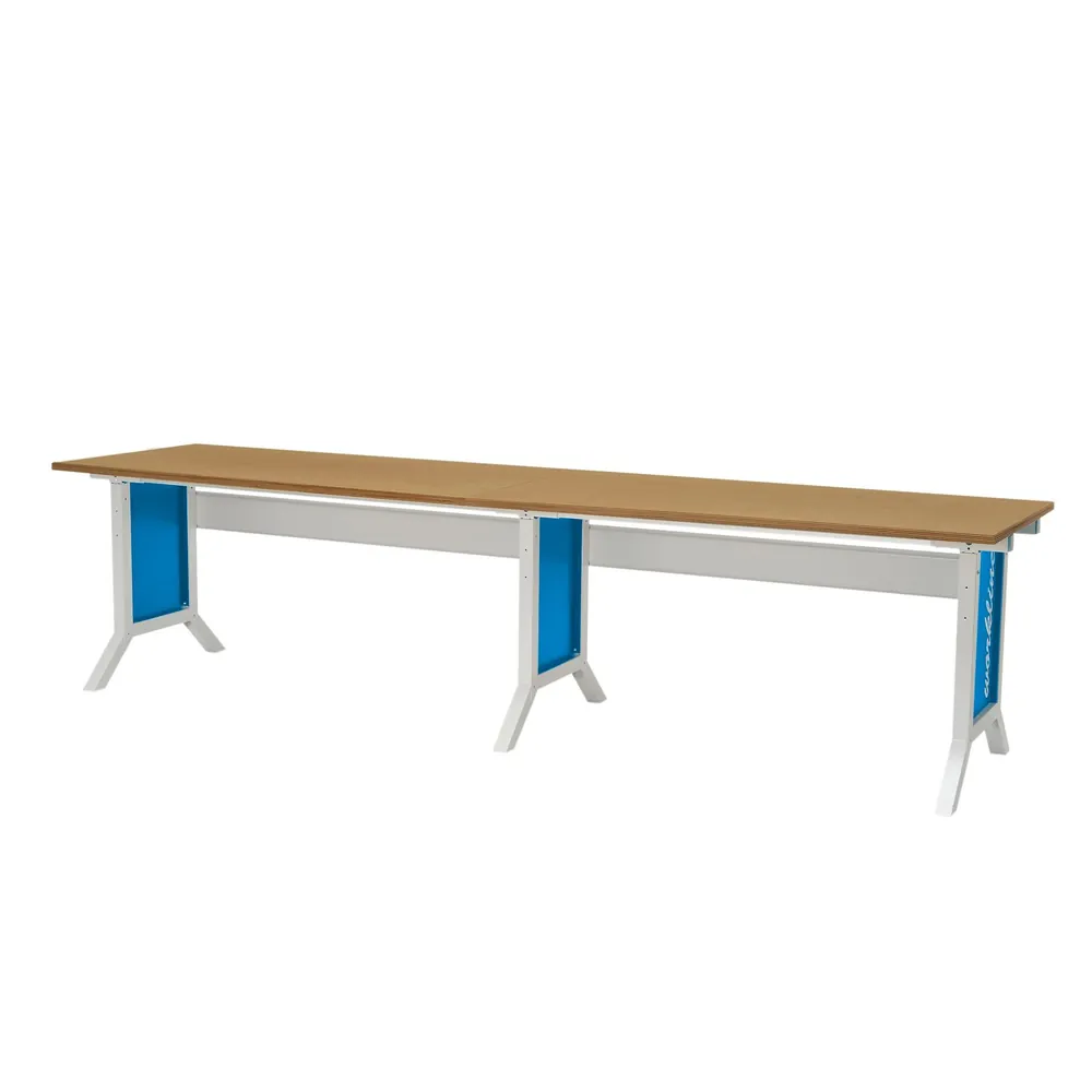 bedrunka+hirth - Workline-Arbeitstisch Breite 3000 mm, höhenverstellbar mit Klemmfeststellung, Maße in mm (B x T x H): 3000 x 750 x 735 - 1100 Hover Image