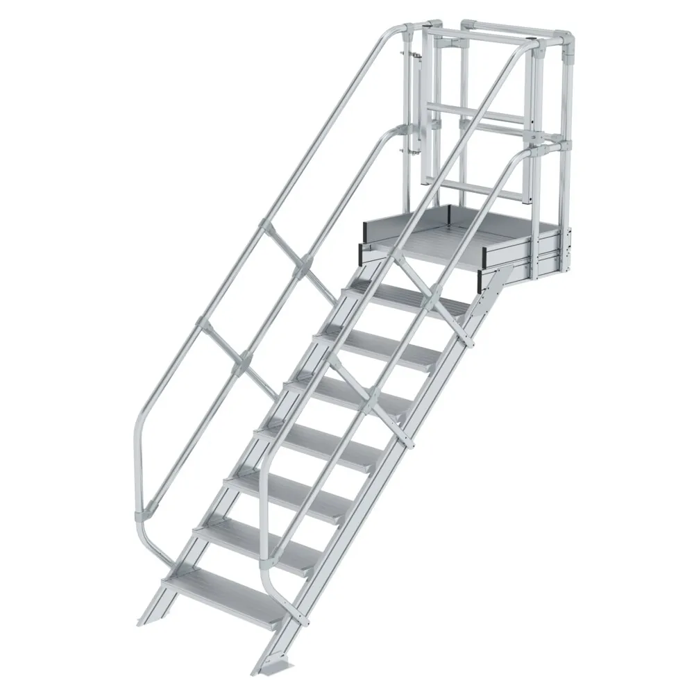 MUNK - Treppen-Modul Aluminium geriffelt 8 Stufen