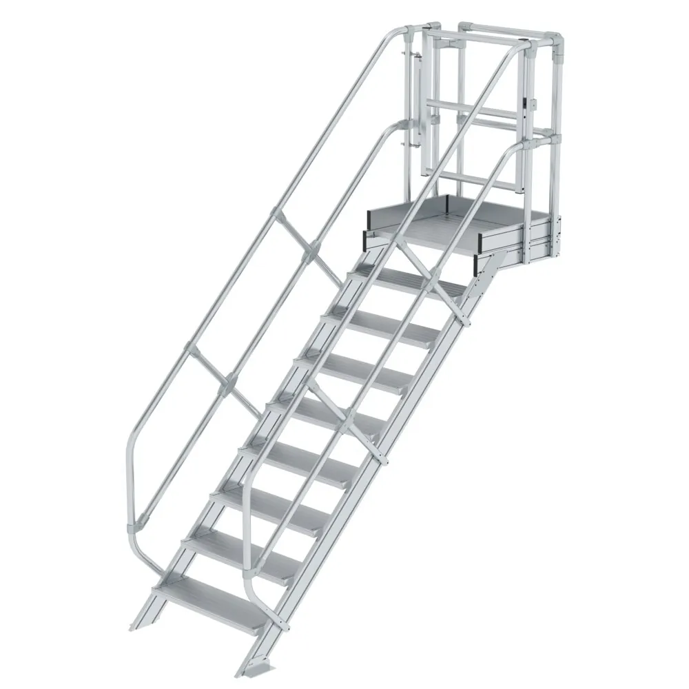 MUNK - Treppen-Modul Aluminium geriffelt 9 Stufen