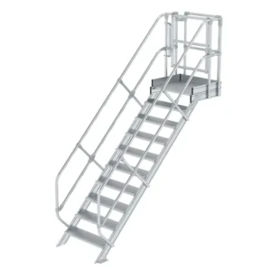 MUNK - Treppen-Modul Aluminium geriffelt 10 Stufen