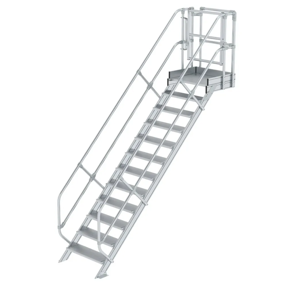 MUNK - Treppen-Modul Aluminium geriffelt 12 Stufen