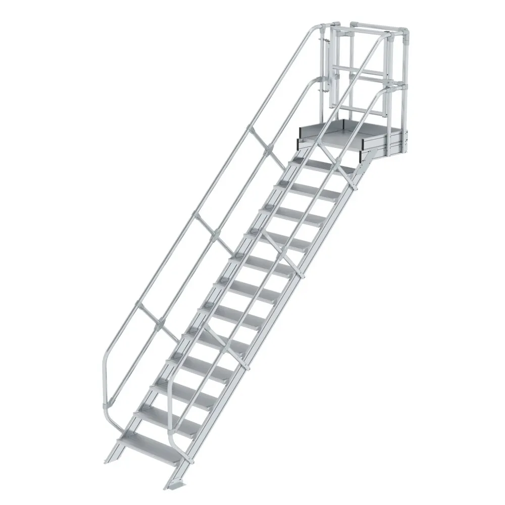 MUNK - Treppen-Modul Aluminium geriffelt 13 Stufen