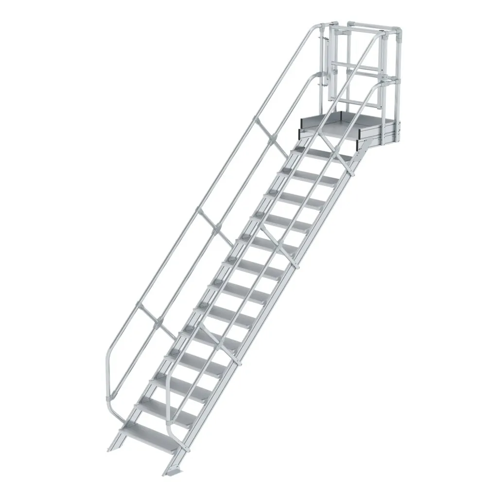 MUNK - Treppen-Modul Aluminium geriffelt 14 Stufen