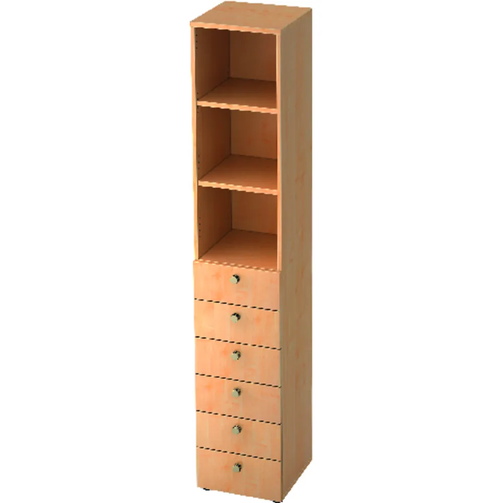 Hammerbacher - Kombischrank Profi Buche 6 OH,40 x 42 x 215,6cm