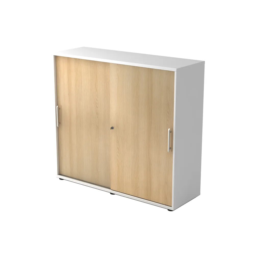 Hammerbacher - Schiebetürenschrank1200x400x1100 Weiß/Eiche