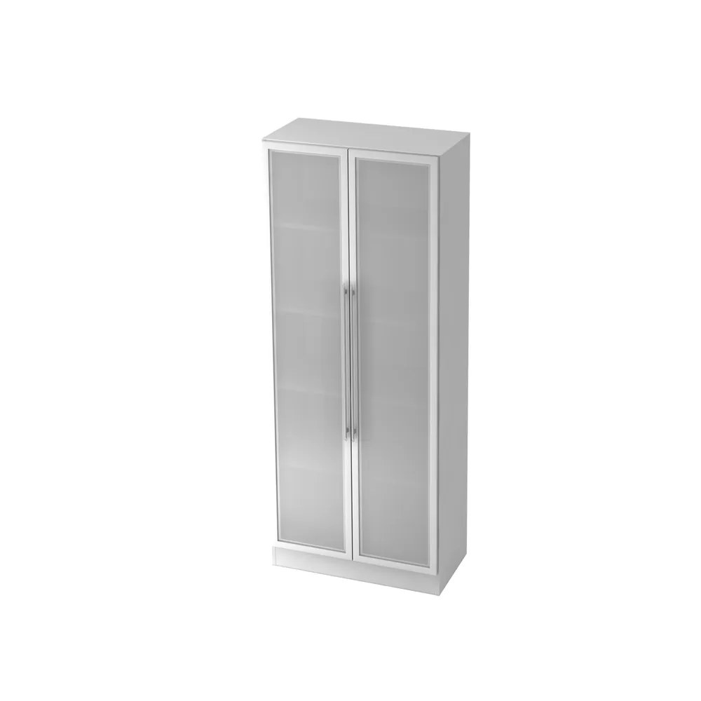 Hammerbacher - Schrank Weiß 2004x800x420mm m.Glastüre