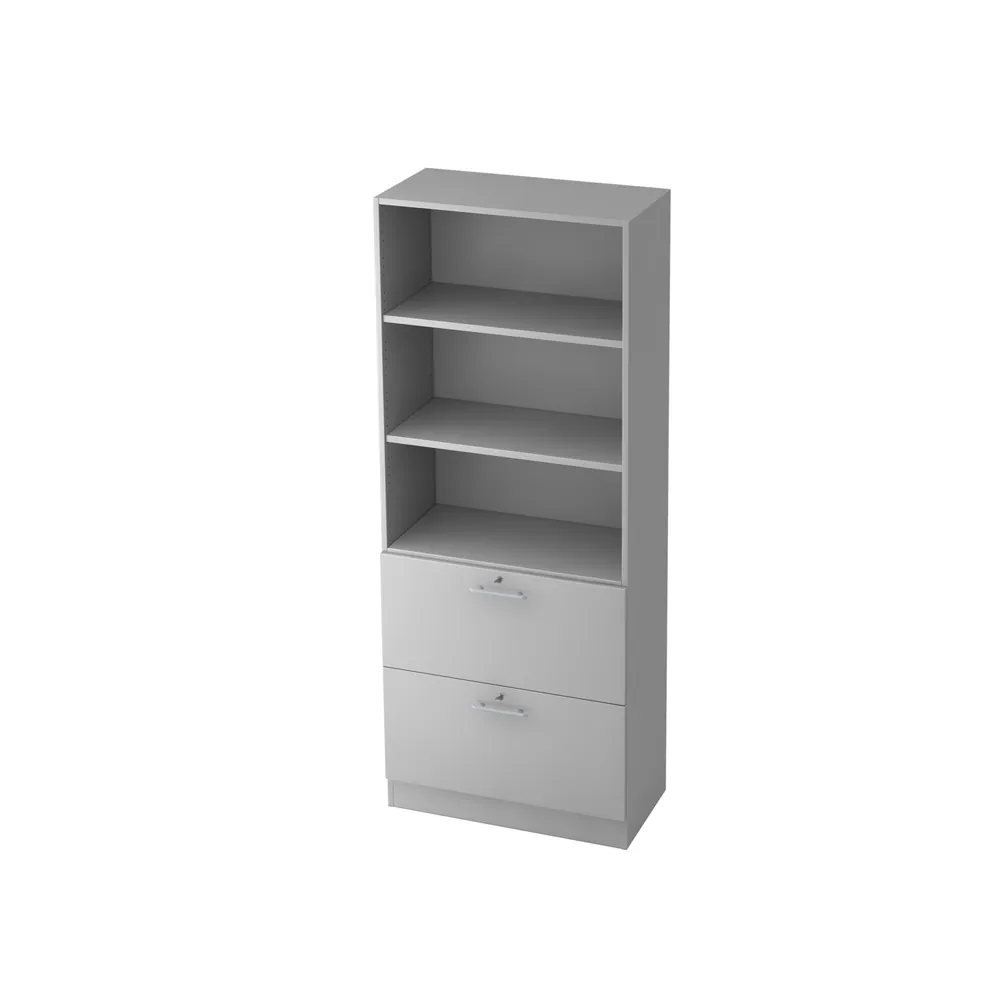 Hammerbacher - Kombiregalschrank grau 80 x 42 x 200,4 cm