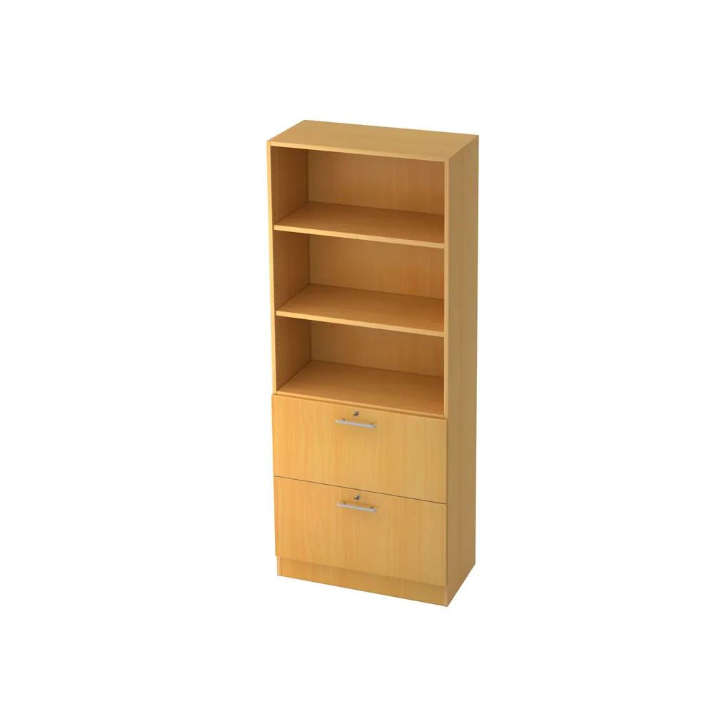 Hammerbacher - Kombiregalschrank Buche 80x42x200,4 cm