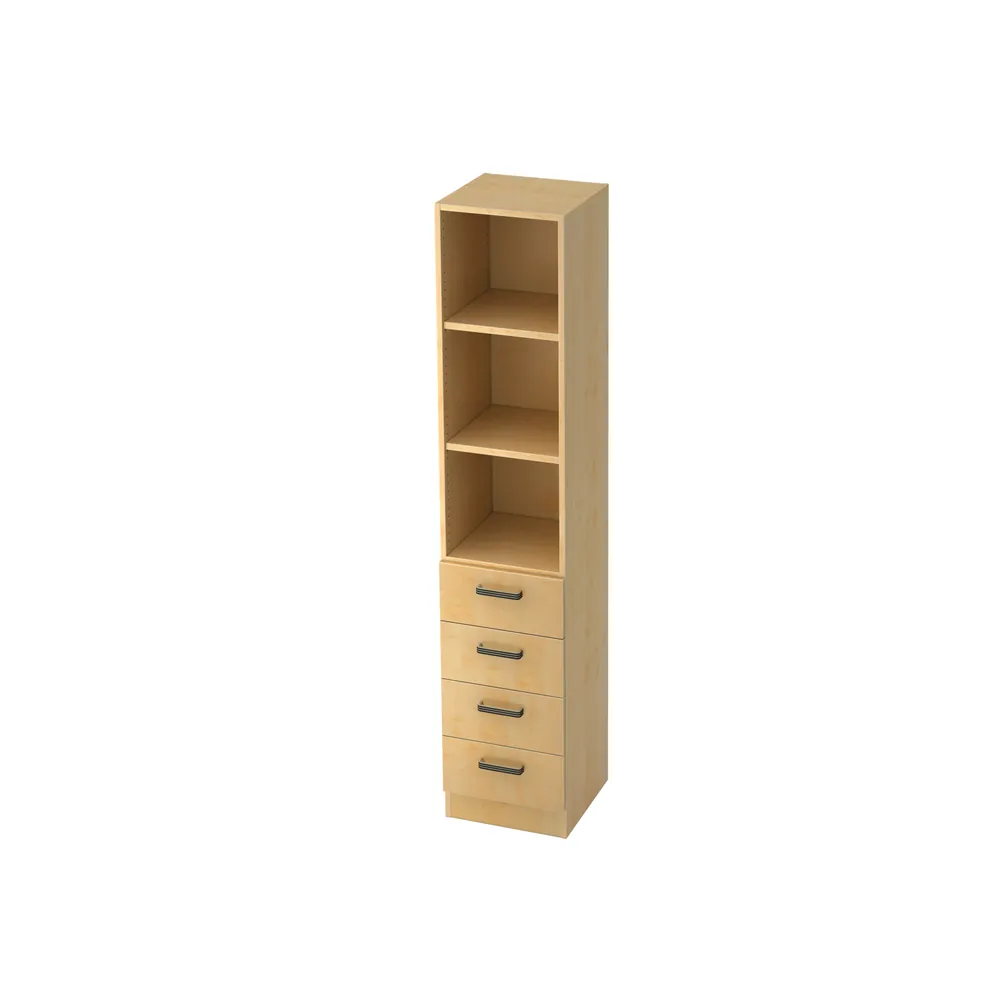 Hammerbacher - Kombiregalschrank 2 FB grau/Ahorn B 40cm
