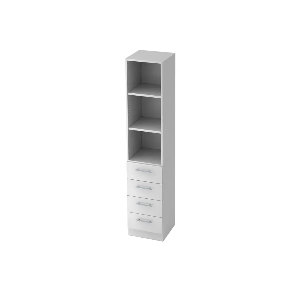 Hammerbacher - Kombiregalschrank 2 FB Weiß B 40cm