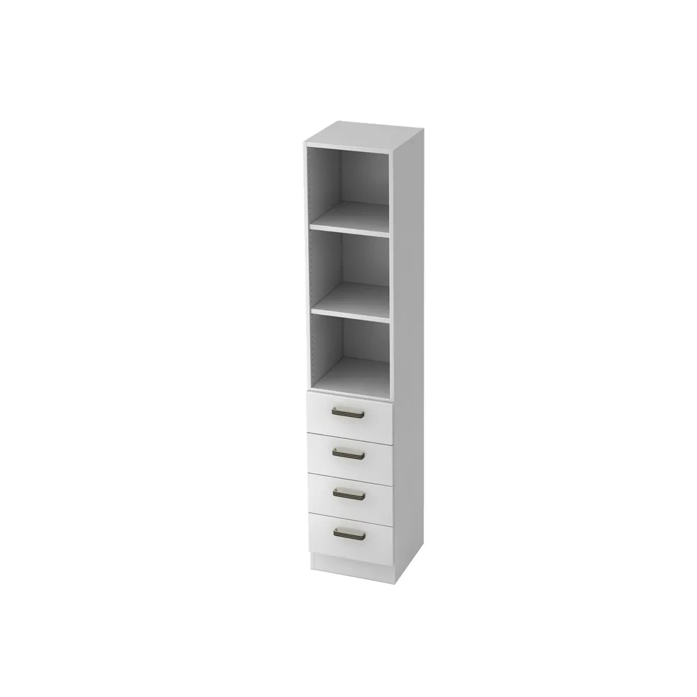 Hammerbacher - Kombiregalschrank 2 FB Weiß B 40cm 6er