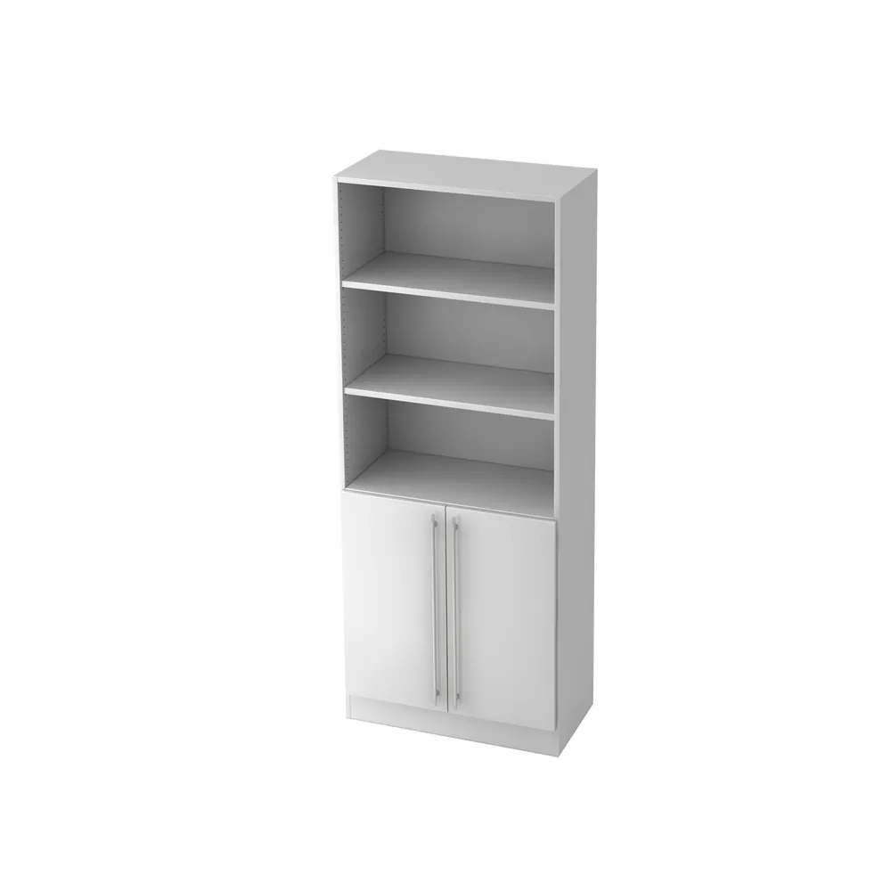 Hammerbacher - Kombiregalschrank 4 FB Weiß B 80cm