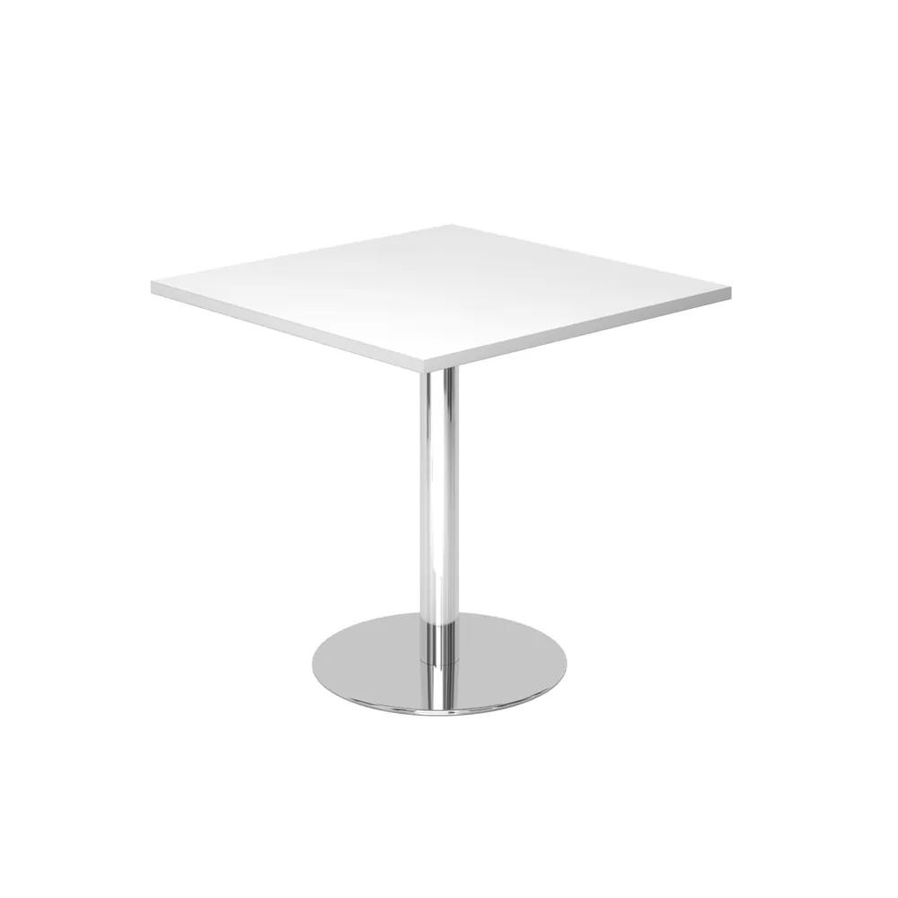 Hammerbacher - Besuchertisch Weiß/Chrom 800 x 800mm
