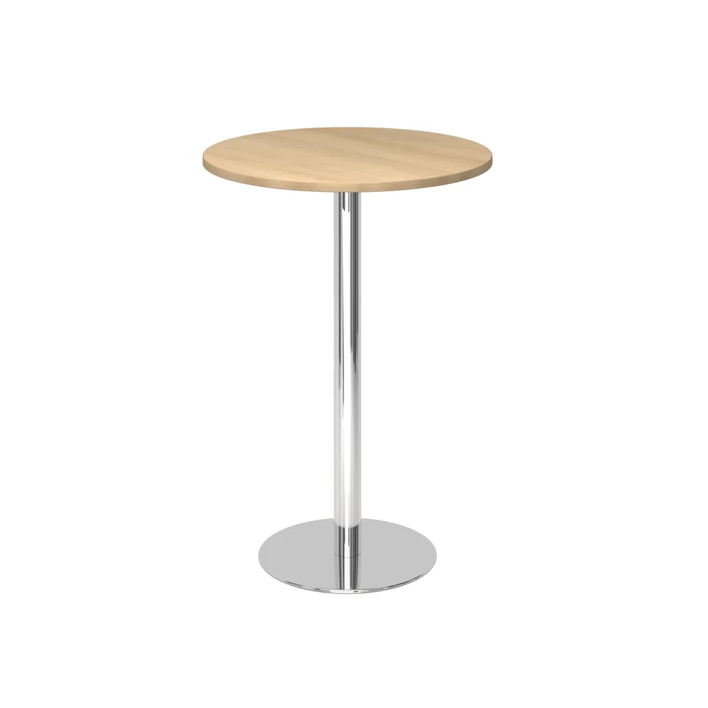 Hammerbacher - Säulentisch rund Ø80xH111cm, Eiche/Chrom Hover Image