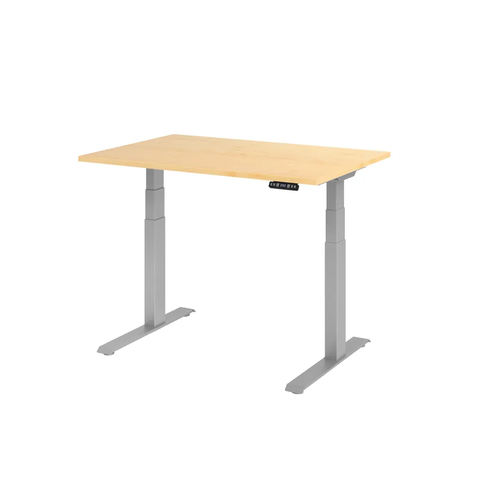 Hammerbacher - Schreibtisch XDKB12 120 x 80 cm, Farbe silberahorn