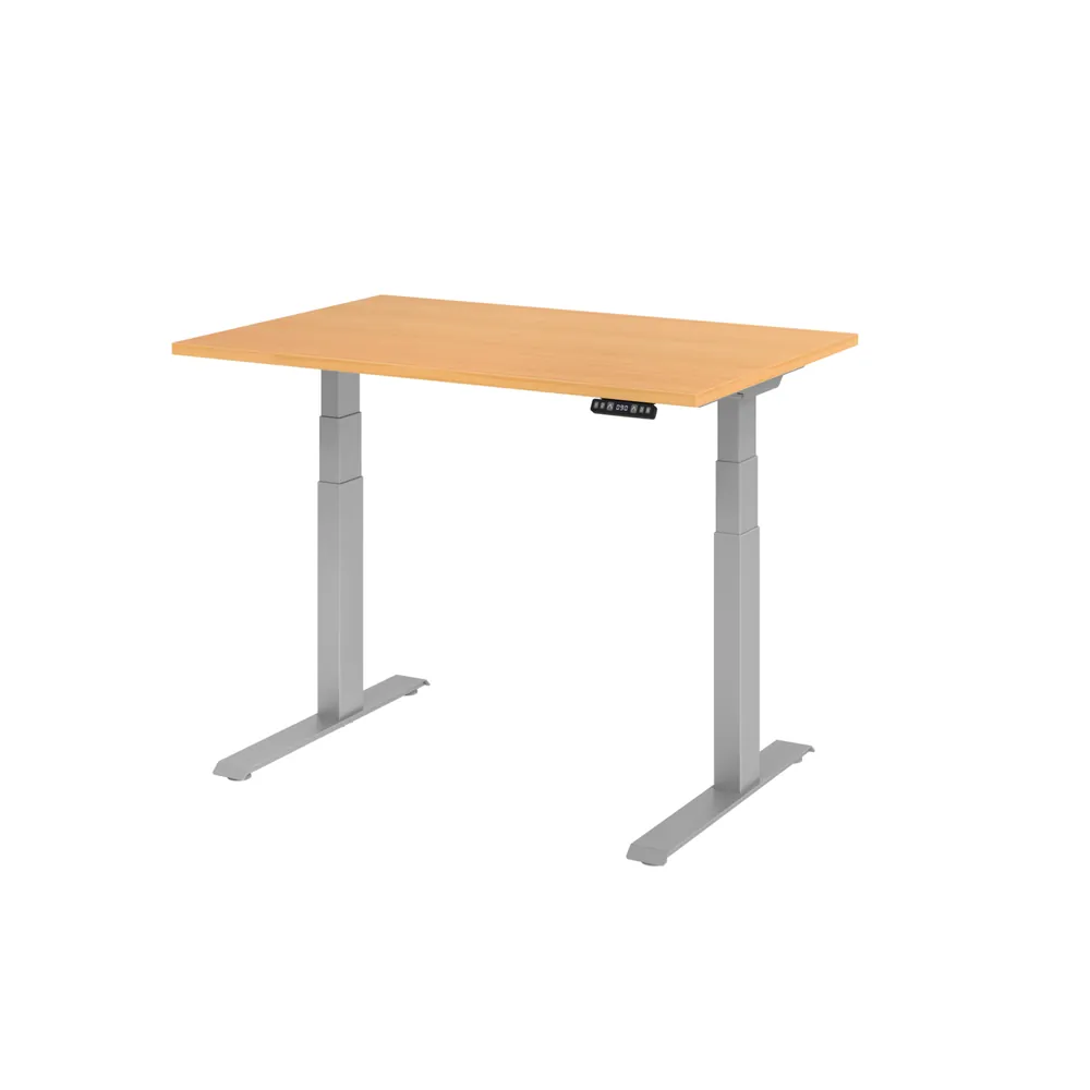Hammerbacher - Schreibtisch XDKB12 120 x 80 cm, Farbe silberbuche
