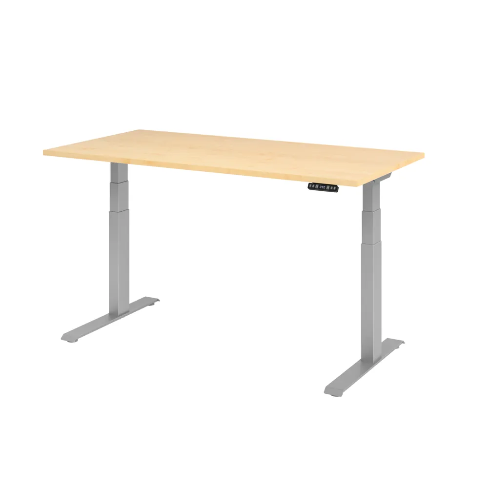 Hammerbacher - Schreibtisch höhenverstellbar 1600x800x700 Platte Ahorn