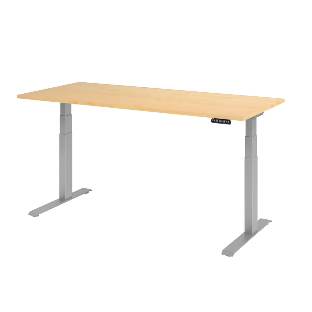 Hammerbacher - Schreibtisch höhenverstellbar 1800x800x700 Platte Ahorn
