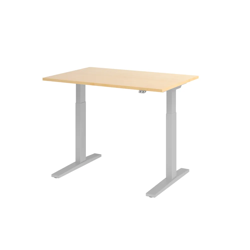 Hammerbacher - Schreibtisch XMKA12 120 x 80 cm, Farbe silberahorn