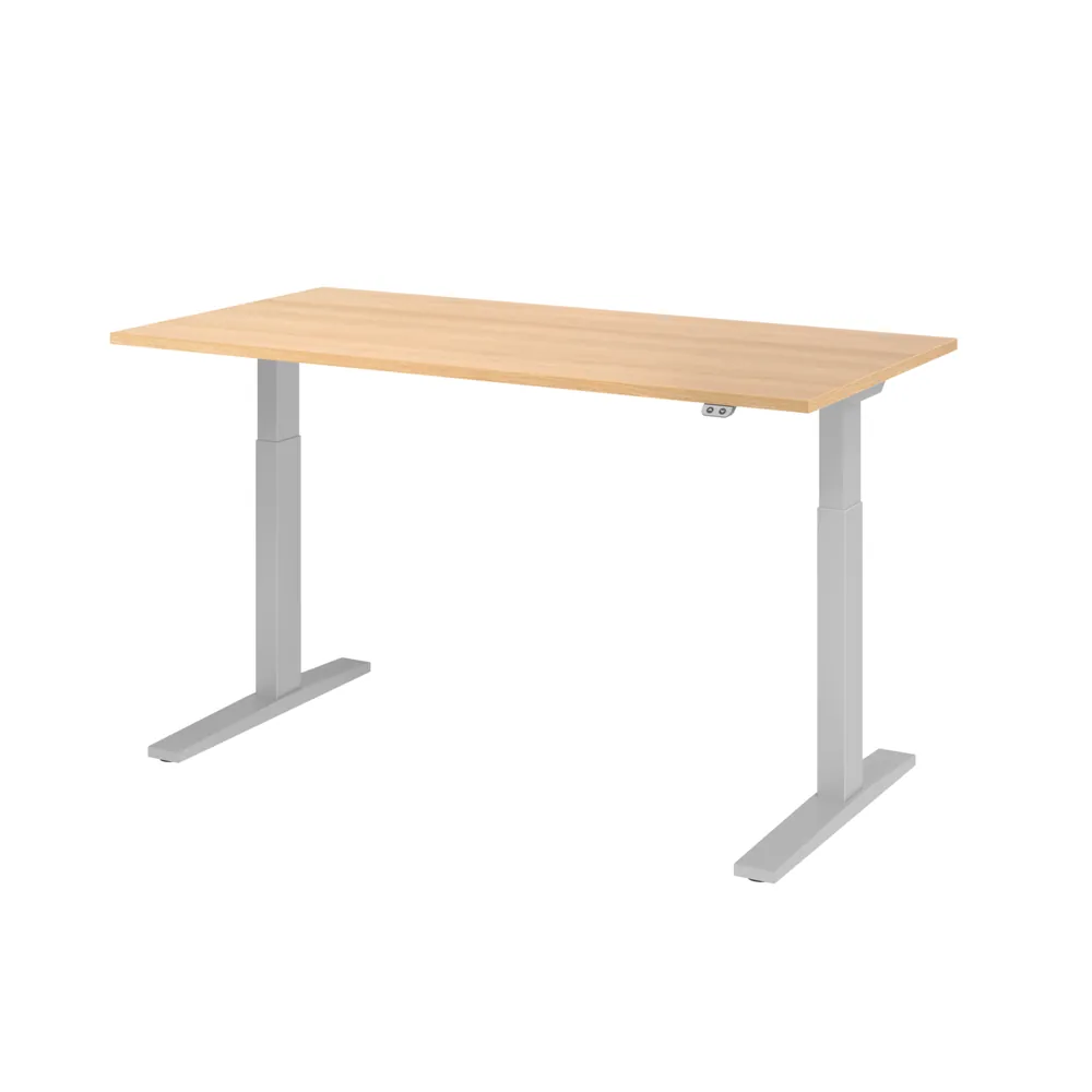 Hammerbacher - Schreibtisch höhenverstellbar 1600x800x700 Platte Eiche