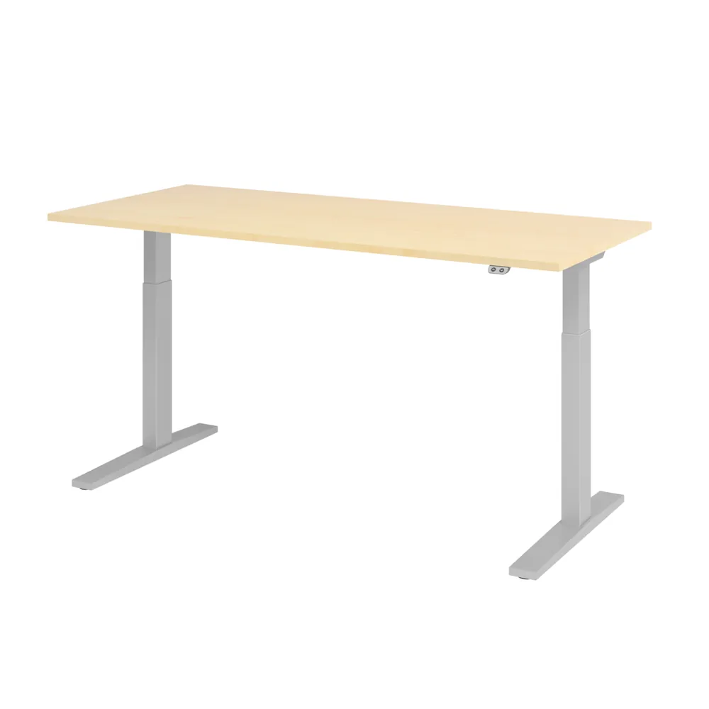 Hammerbacher - Schreibtisch höhenverstellbar 1800x800x700 Platte Ahorn