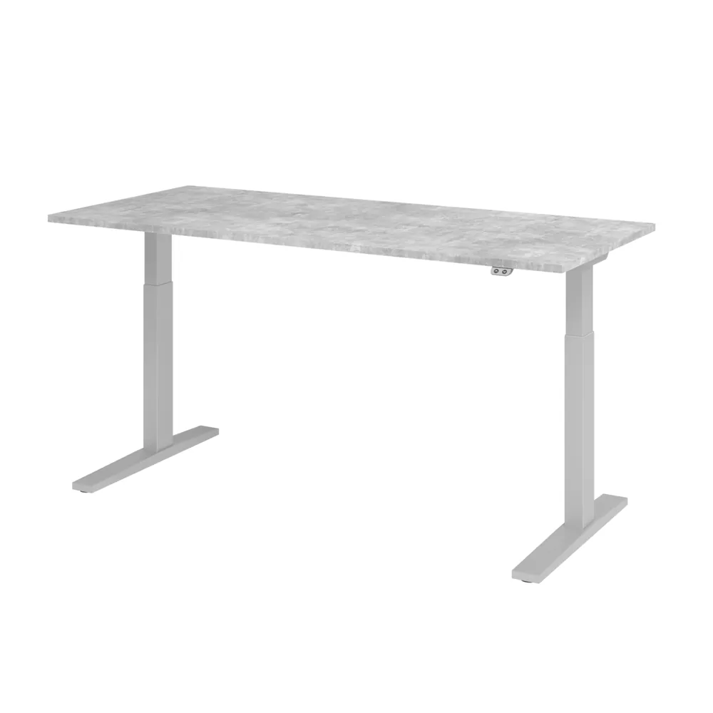 Hammerbacher - Schreibtisch XMKA19 180 x 80 cm, Farbe silberbeton