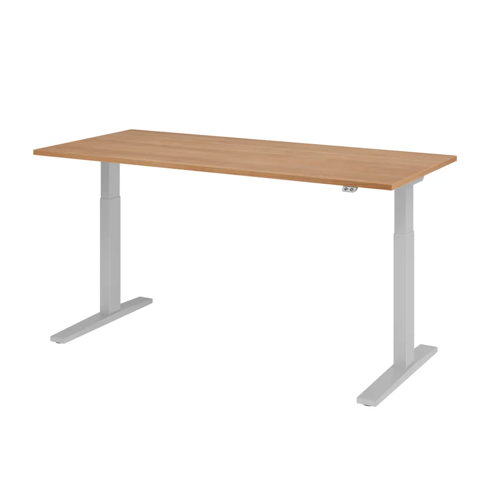 Hammerbacher - Schreibtisch XMKA19 180 x 80 cm, Farbe silbernussbaum