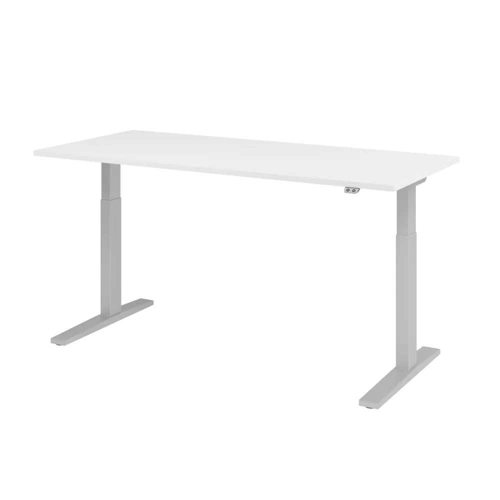 Hammerbacher - Schreibtisch höhenverstellbar 1800x800x700 Platte Weiß