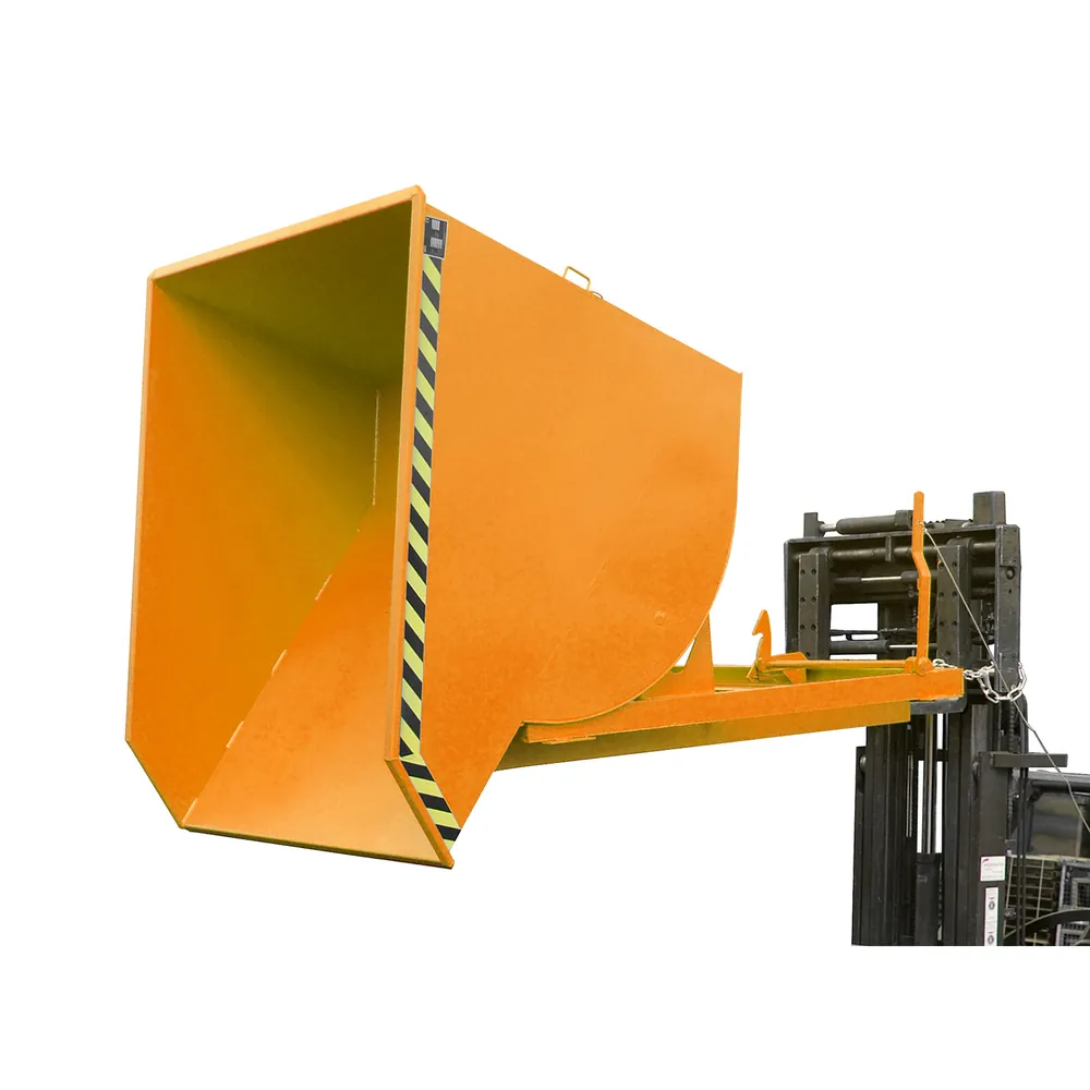 BAUER - Kippbehälter 1,5m³, 1760 x 1560 x 1270, lackiert orange Hover Image