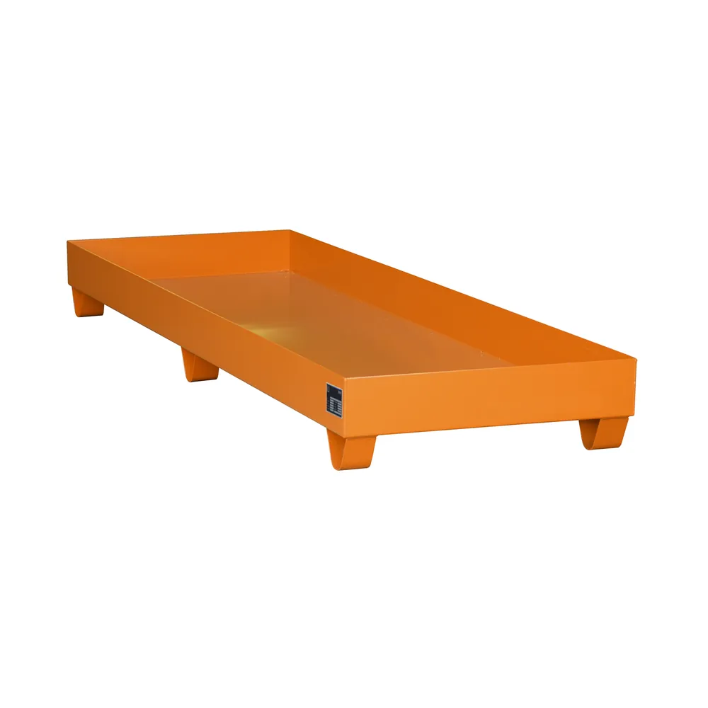 BAUER - Auffangwanne 2400 x 800 x 250mm, lackiert orange RAL 2000